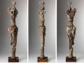 Figure with Brain  2011 • 45"h x 7.75"w x 7.75"d